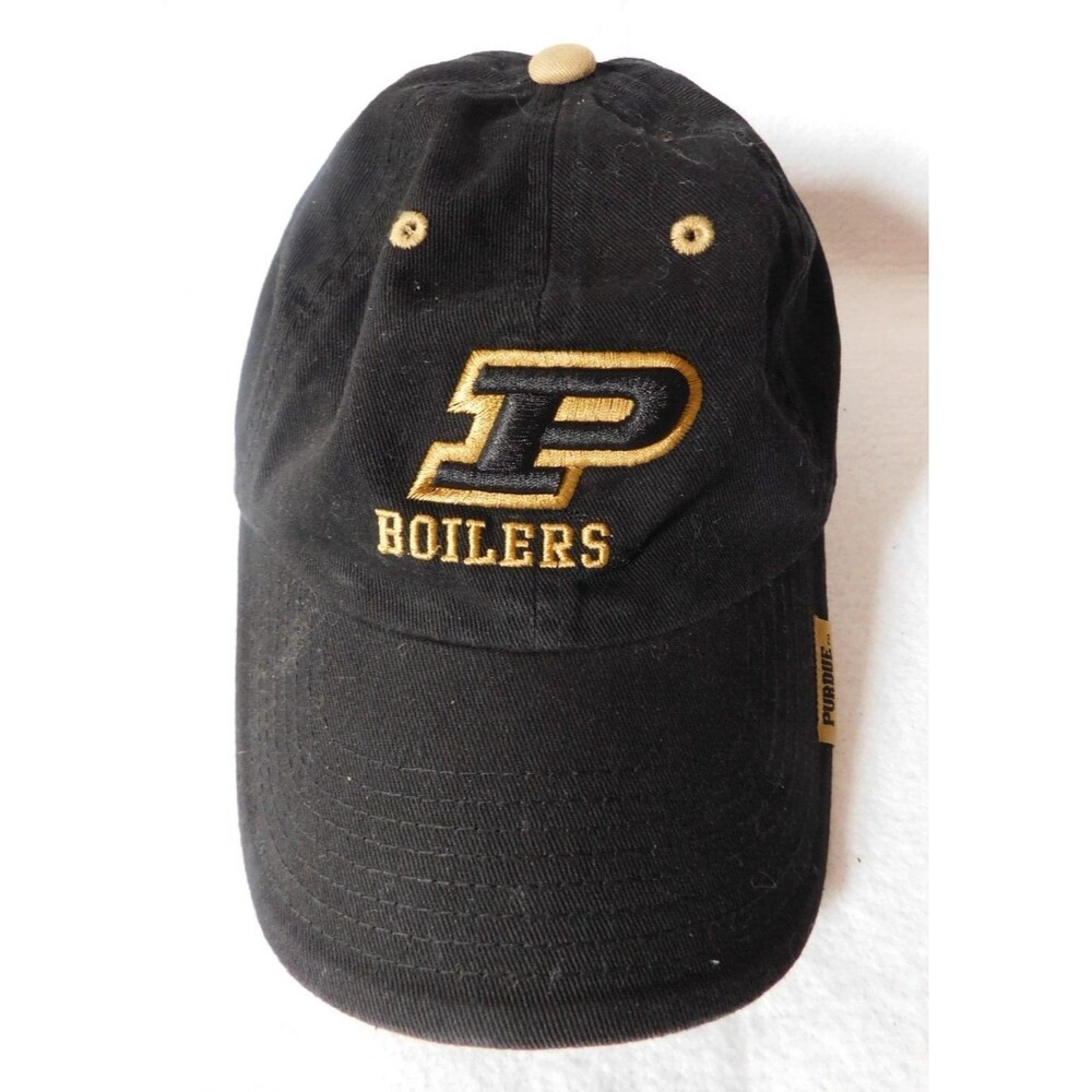 PURDUE BOILERMAKERS Top of the World Black Baseball Style Hat Embroidered Black